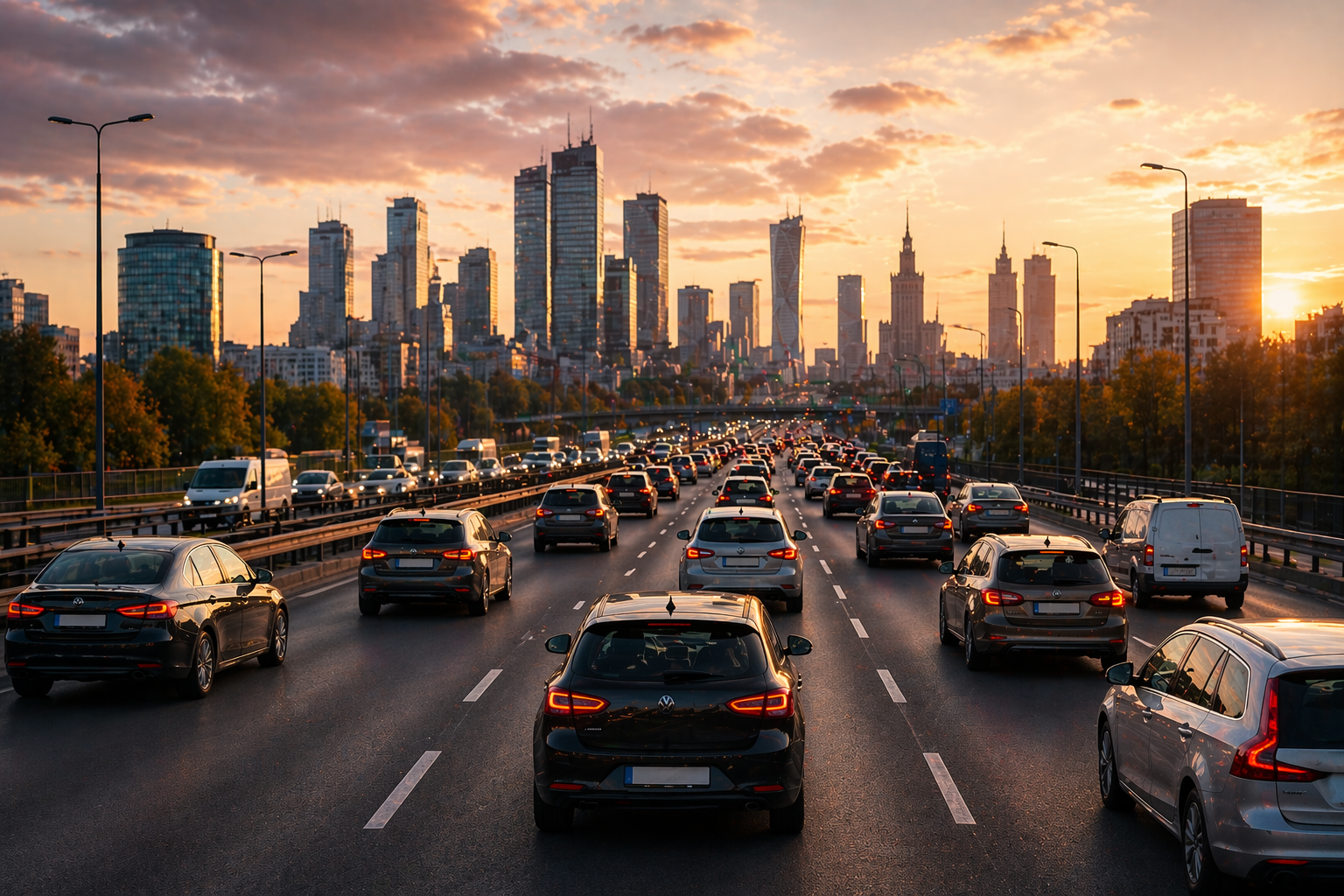 natężenie ruchu w Polsce
